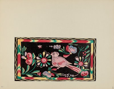 Placa 44: Diseños de cofres pintados: De la cartera "Diseños coloniales españoles de Nuevo México" de American 20th Century
