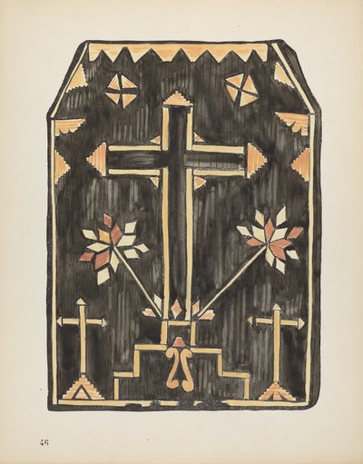 Placa 46: Diseño de aplique de paja: De la cartera "Diseños coloniales españoles de Nuevo México" de American 20th Century