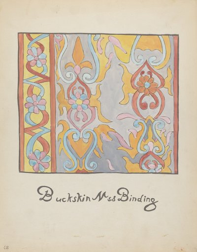 Placa 48: Diseño de Piel de Venado: Del Portafolio "Diseños Coloniales Españoles de Nuevo México" de American 20th Century