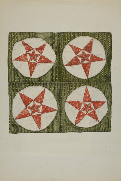 Bloques de colcha - Estrella de aplique de American 20th Century