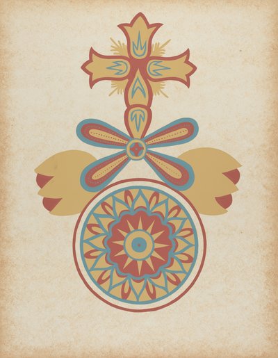 Diseño de la Puerta de la Misión de Santa Bárbara del portafolio "Arte Decorativo de la California Española" de American 20th Century
