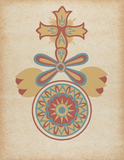 Diseño de la puerta de la Misión de Santa Bárbara del portafolio "Arte decorativo de la California española" de American 20th Century