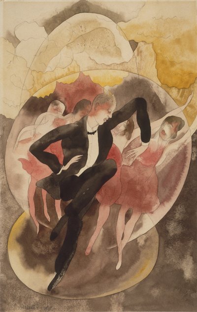 En el vodevil (bailarina con coro) de American Charles Demuth