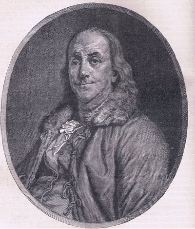 Benjamin Franklin, ilustración de la Historia de los Estados Unidos de Cassell de American English school