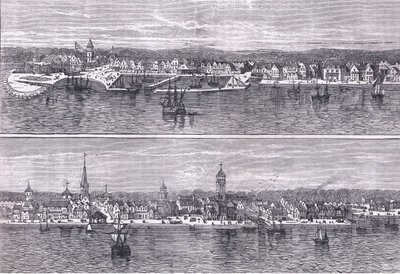 Nueva York a mediados del siglo XIX, ilustración de la Historia de los Estados Unidos de Cassell, publicada por Cassell, Petter & Galpin, c.1900 de American English school