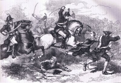 Derrota de los reclutas leales, ilustración de la Historia de los Estados Unidos de Cassell publicada por Cassell, Petter & Galpin, c.1900 de American English school