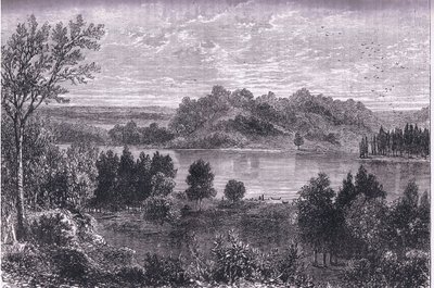 El valle del Mississippi, ilustración de la Historia de los Estados Unidos de Cassell publicada por Cassell, Petter & Galpin, c.1900 (litografía) de American English school