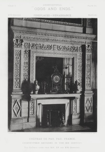 Chimenea: Chateau De Pau, Pau, Francia de American Photographer (after)
