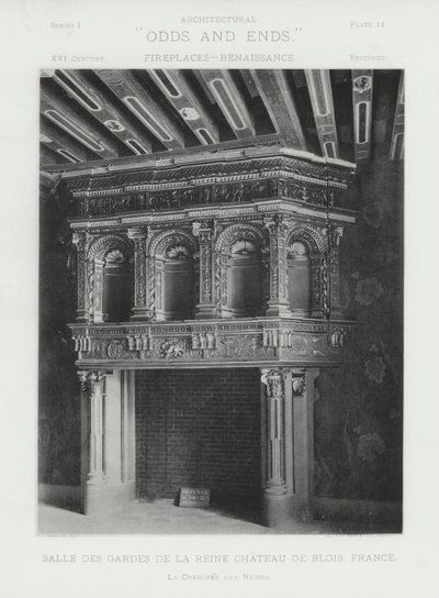 Chimenea: Sala de Guardias de la Reina, Chateau De Blois, Francia de American Photographer (after)