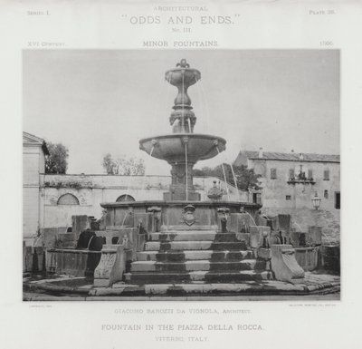 Fuente en la Piazza Della Rocca, Viterbo, Italia de American Photographer (after)