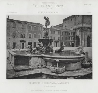 Fuente en la Piazza Maggiore, Fano, Italia de American Photographer (after)