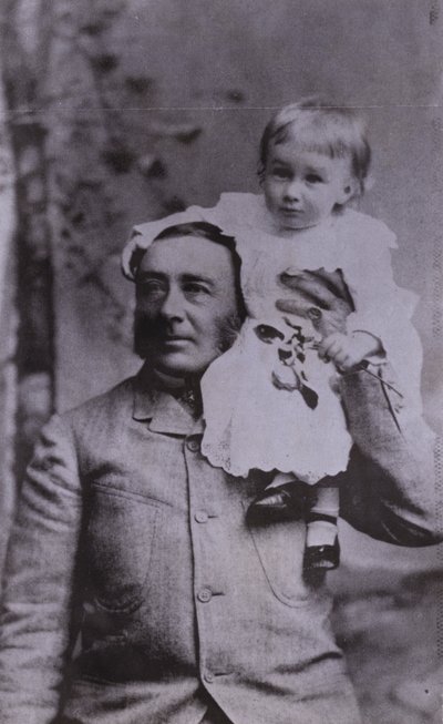 Franklin D. Roosevelt, político estadounidense y 32º Presidente de los Estados Unidos, de niño con su padre de American Photographer (after)