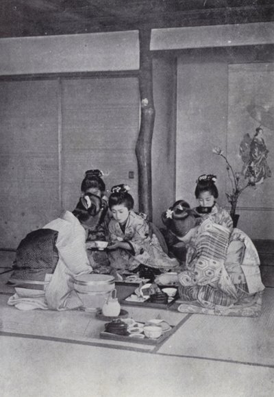 Geishas cenando en una casa de té de American Photographer (after)