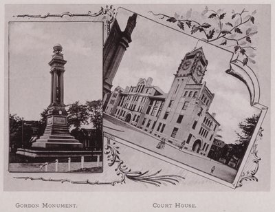 Monumento a Gordon; Palacio de Justicia (foto en blanco y negro) de American Photographer (after)