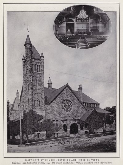 Jamestown, NY: Primera Iglesia Bautista, vistas exterior e interior de American Photographer (after)