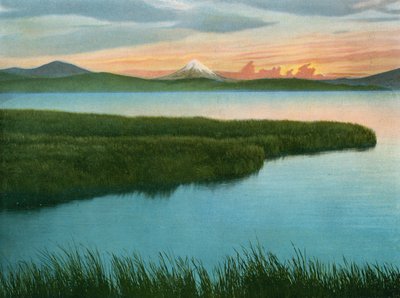Monte McLaughlin desde el Lago Klamath Superior de American Photographer (after)