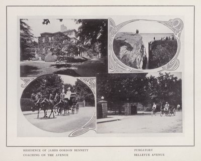 Newport, Rhode Island: Residencia de James Gordon Bennett; Purgatorio; Paseo en Carruaje en la Avenida; Avenida Bellevue de American Photographer (after)