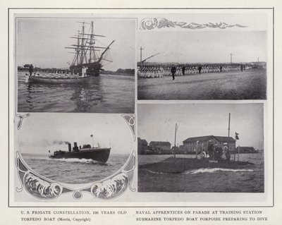 Newport, Rhode Island: Fragata estadounidense Constellation de American Photographer (after)