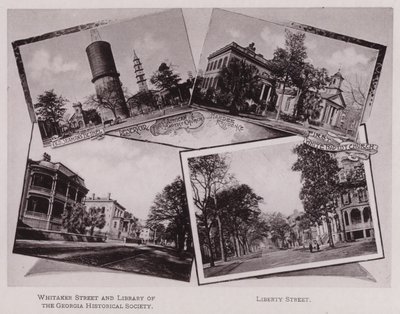 Viejo Bethel de Marineros; Reservorio; Primera Iglesia Bautista Africana; Residencia Hardee; Primera Iglesia Bautista Blanca; Calle Whitaker y Biblioteca de la Sociedad Histórica de Georgia; Calle Liberty (foto en b/n) de American Photographer (after)