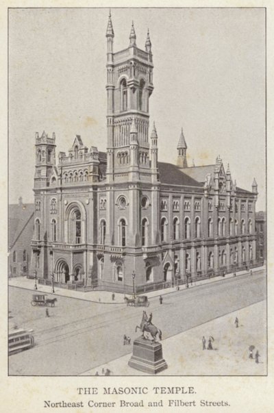 Filadelfia: El Templo Masónico, Esquina Noreste de Broad y Filbert Streets de American Photographer (after)