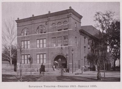 Teatro de Savannah, erigido en 1813, reconstruido en 1895 (foto en blanco y negro) de American Photographer (after)