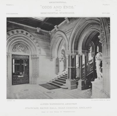 Escalera, Eaton Hall, cerca de Chester, Inglaterra de American Photographer (after)
