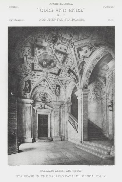 Escalera en el Palazzo Cataldi, Génova, Italia de American Photographer (after)