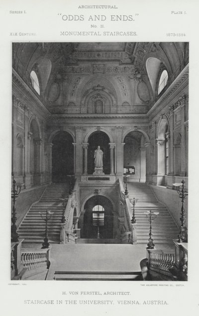 Escalera en la Universidad, Viena, Austria de American Photographer (after)