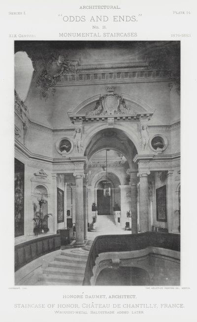 Escalera de Honor, Chateau De Chantilly, Francia de American Photographer (after)