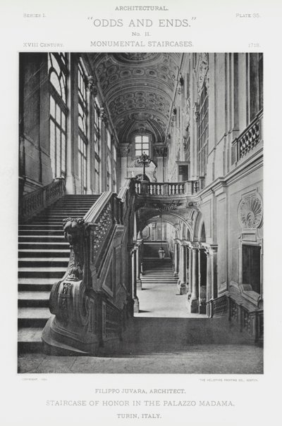 Escalera de Honor en el Palazzo Madama, Turín, Italia de American Photographer (after)
