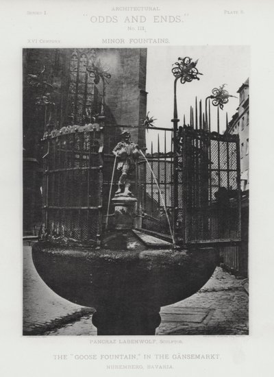 La "Fuente del Ganso," en el Gansemarkt, Núremberg, Baviera de American Photographer (after)