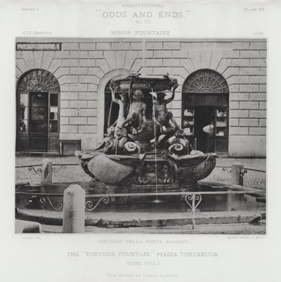 La "Fuente de la Tortuga," Piazza Tortaruga, Roma, Italia de American Photographer (after)