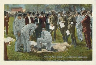Minería del carbón estadounidense: Concurso de equipos de primeros auxilios, asistencia de funcionarios estadounidenses (foto en color) de American Photographer