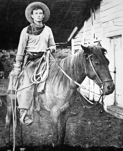 Vaquero americano en Kansas, c.1880 de American Photographer