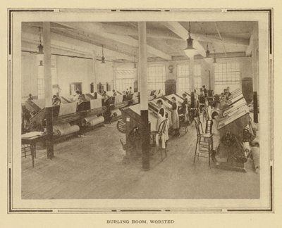 Amoskeag Manufacturing Company: Burling Room, Worsted (foto b/n) de American Photographer