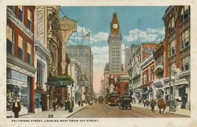 Baltimore Street, mirando al oeste desde Gay Street (foto en color) de American Photographer
