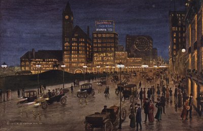 Chicago: Michigan Boulevard de noche (foto en color) de American Photographer