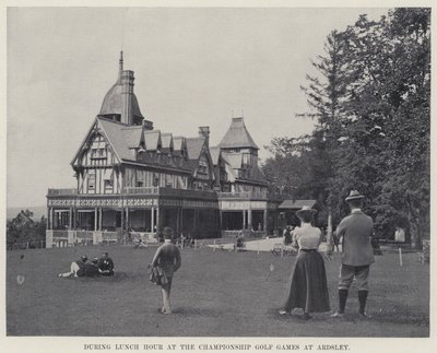 Durante la hora del almuerzo en los campeonatos de golf en Ardsley de American Photographer