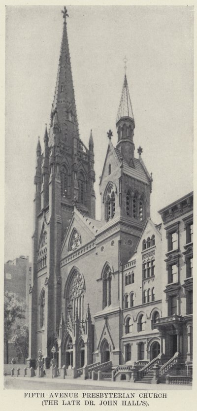 Iglesia Presbiteriana de la Quinta Avenida, del difunto Dr. John Hall de American Photographer