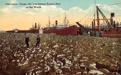 Galveston, Texas, EE.UU., primer puerto de exportación de algodón del mundo (foto en color) de American Photographer