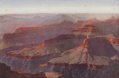 Gran Cañón, Arizona, puesta de sol desde Hopi Point (foto coloreada) de American Photographer