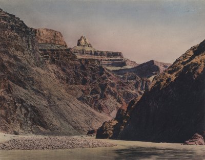 Gran Cañón de Arizona: Río Colorado, Bright Angel Trail (foto coloreada) de American Photographer