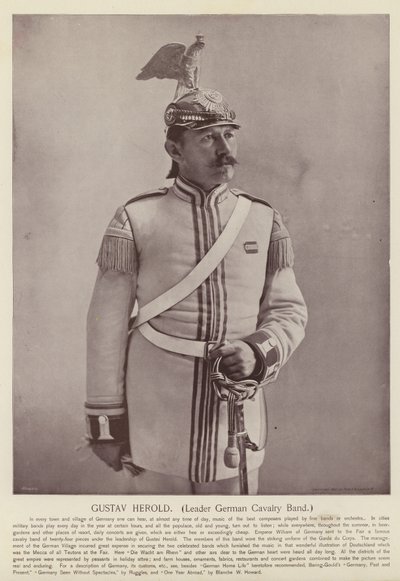 Gustav Herold, líder de la banda de caballería alemana de American Photographer