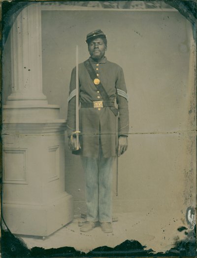 Henry F. Steward, Sargento en el 54º Regimiento de Infantería Voluntaria de Massachusetts, 1863 de American Photographer