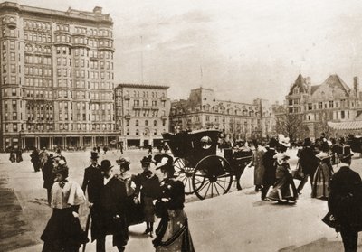 Frente al Hotel Plaza, Ciudad de Nueva York, 1896 de American Photographer