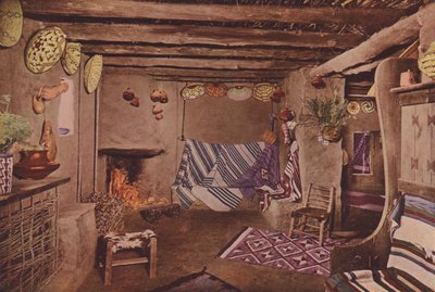Interior de la Casa Hopi, Gran Cañón, Arizona (foto coloreada) de American Photographer
