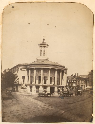 Edificio de la Bolsa de Comerciantes, Calle 3 en Walnut, c.1859 de American Photographer