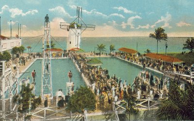Miami, Florida, hacia 1925: Piscina del Casino de Miami Beach (foto en color) de American Photographer