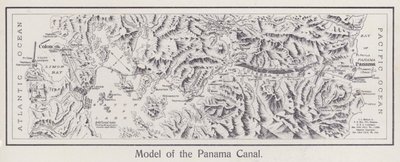 Maqueta del Canal de Panamá (foto b/n) de American Photographer