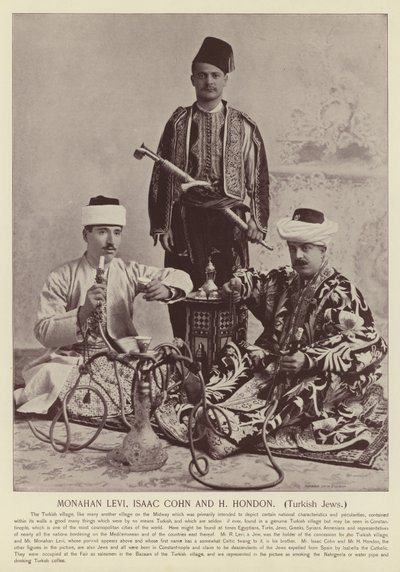 Monahan Levi, Isaac Cohn y H Hondon, judíos turcos de American Photographer